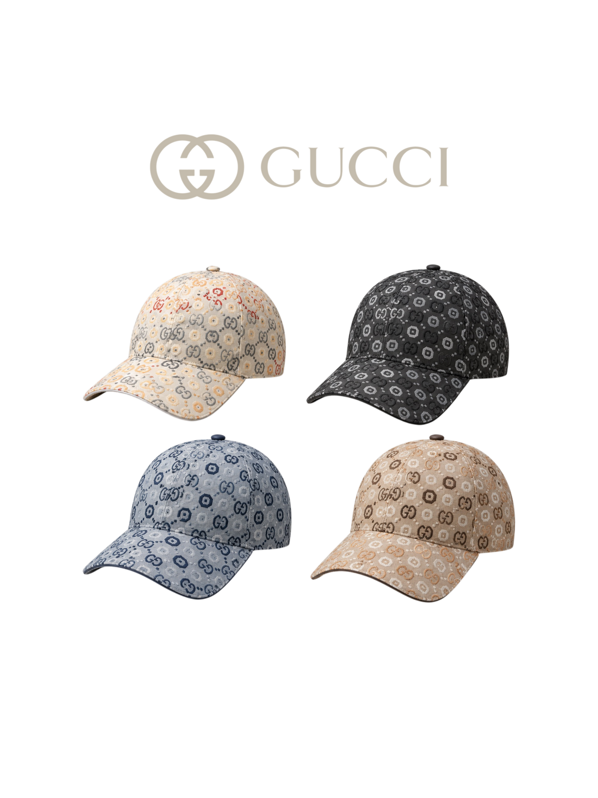 GUCCI-STYLE GG EMBROIDERED BASEBALL CAP – HIGH QUALITY 1:1