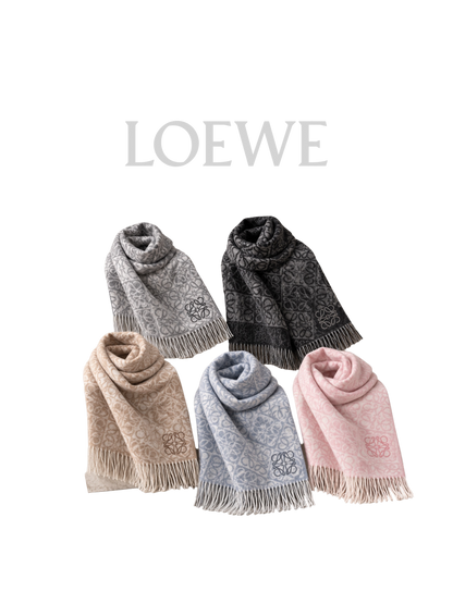 LOEWE LOGO WOOL & CASHMERE SCARF – HIGH QUALITY 1:1