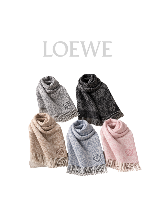 LOEWE LOGO WOOL & CASHMERE SCARF – HIGH QUALITY 1:1
