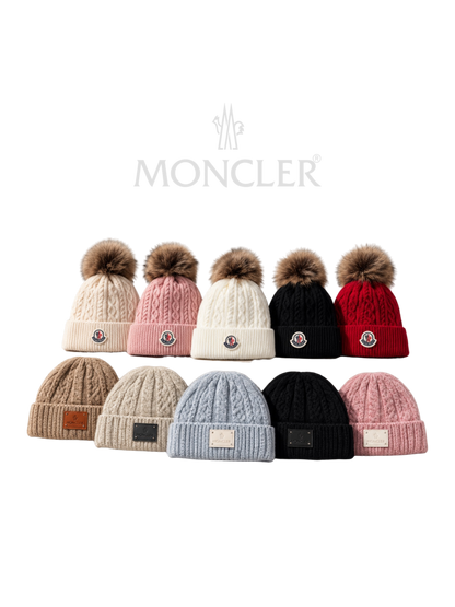 MONCLER-STYLE KNIT BEANIE – WITH & WITHOUT POM-POM – HIGH QUALITY 1:1