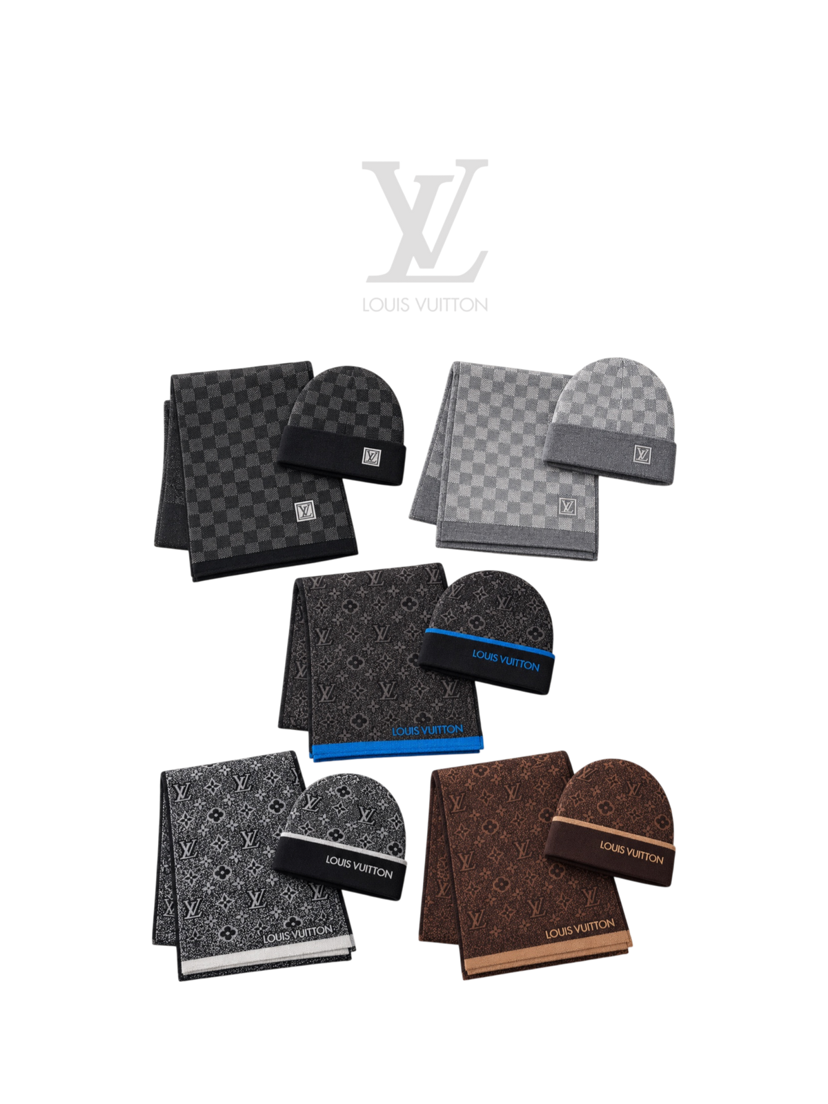 LOUIS VUITTON WINTER SET – MÜTZE & SCHAL – HIGH QUALITY 1:1