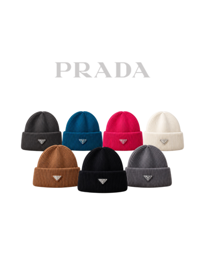 PRADA EMBROIDERED LOGO TWO-TONE BASEBALL CAP – BLACK / WHITE – 1:1 HIGH END