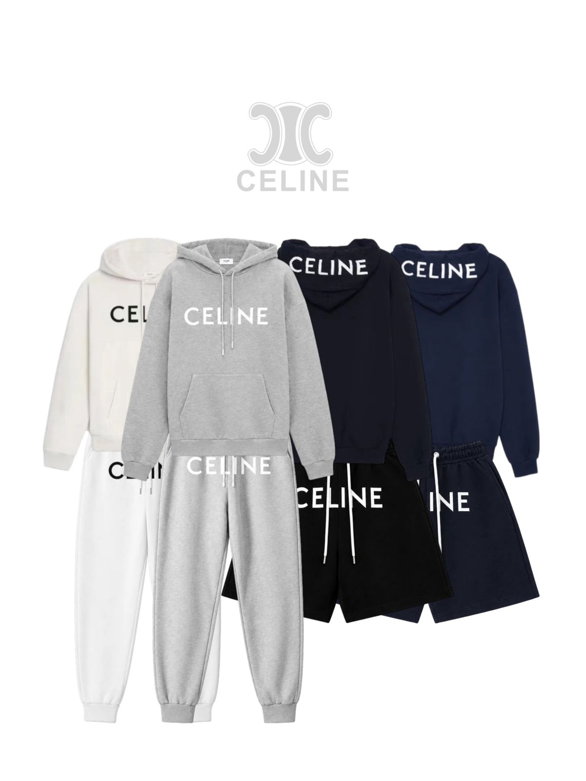 CELINE HOODIE/SWEATPANTS/SHORTS COLLECTION – 1:1 HIGH END