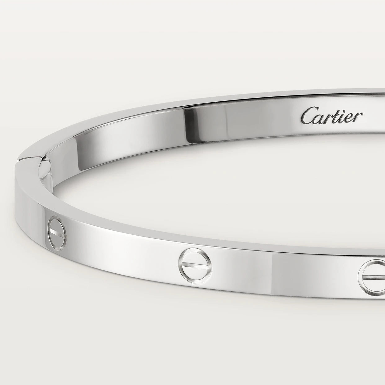 CARTIER LOVE ARMBAND - WEIßGOLD / SILBER - UNISEX - FULLSET - SCHMALES MODELL