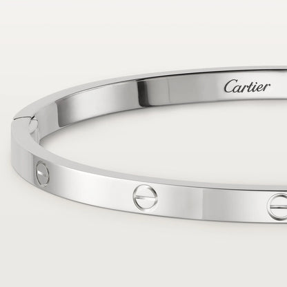 CARTIER LOVE ARMBAND - WEIßGOLD / SILBER - UNISEX - FULLSET - SCHMALES MODELL