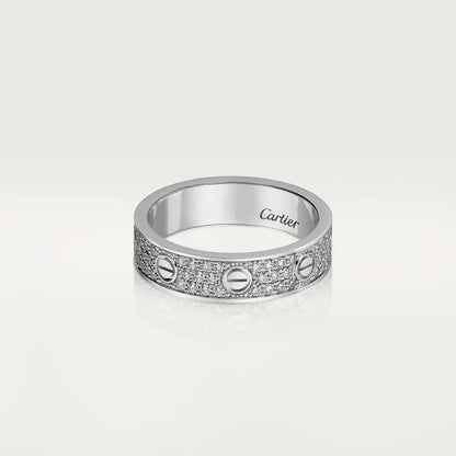 CARTIER LOVE RING ICED OUT - WEIßGOLD / SILBER - FULLSET