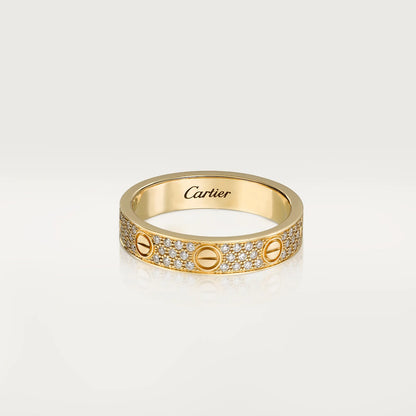 CARTIER LOVE RING ICED OUT - GOLD - FULLSET