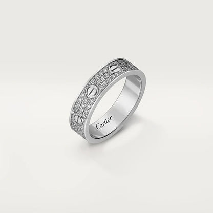 CARTIER LOVE RING ICED OUT - WEIßGOLD / SILBER - FULLSET