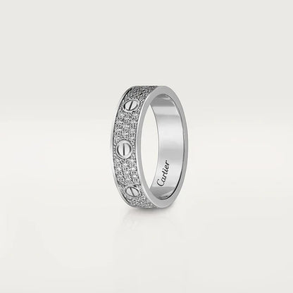 CARTIER LOVE RING ICED OUT - WEIßGOLD / SILBER - FULLSET