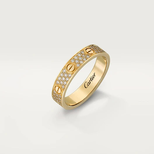 CARTIER LOVE RING ICED OUT - GOLD - FULLSET